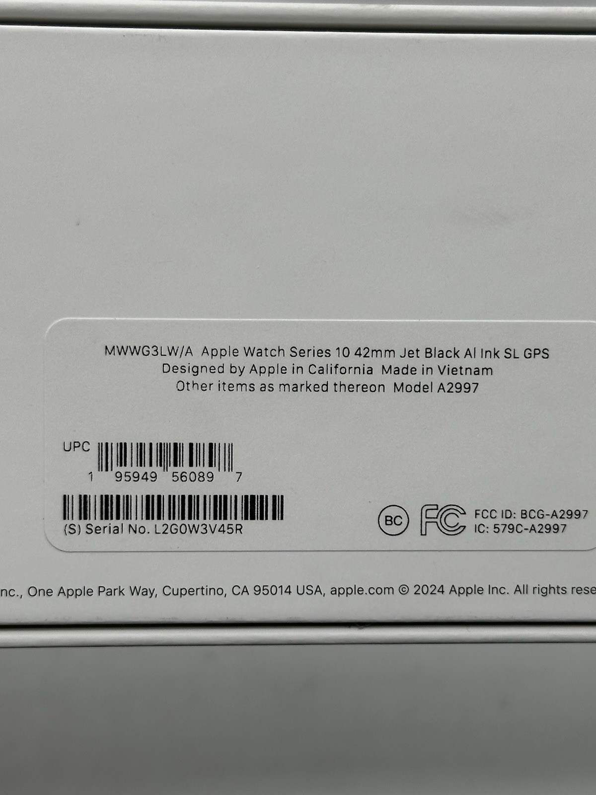 NEW Apple Watch Series 10 42mm Jet Black Al Ink SL GPS FACTORY SEALED