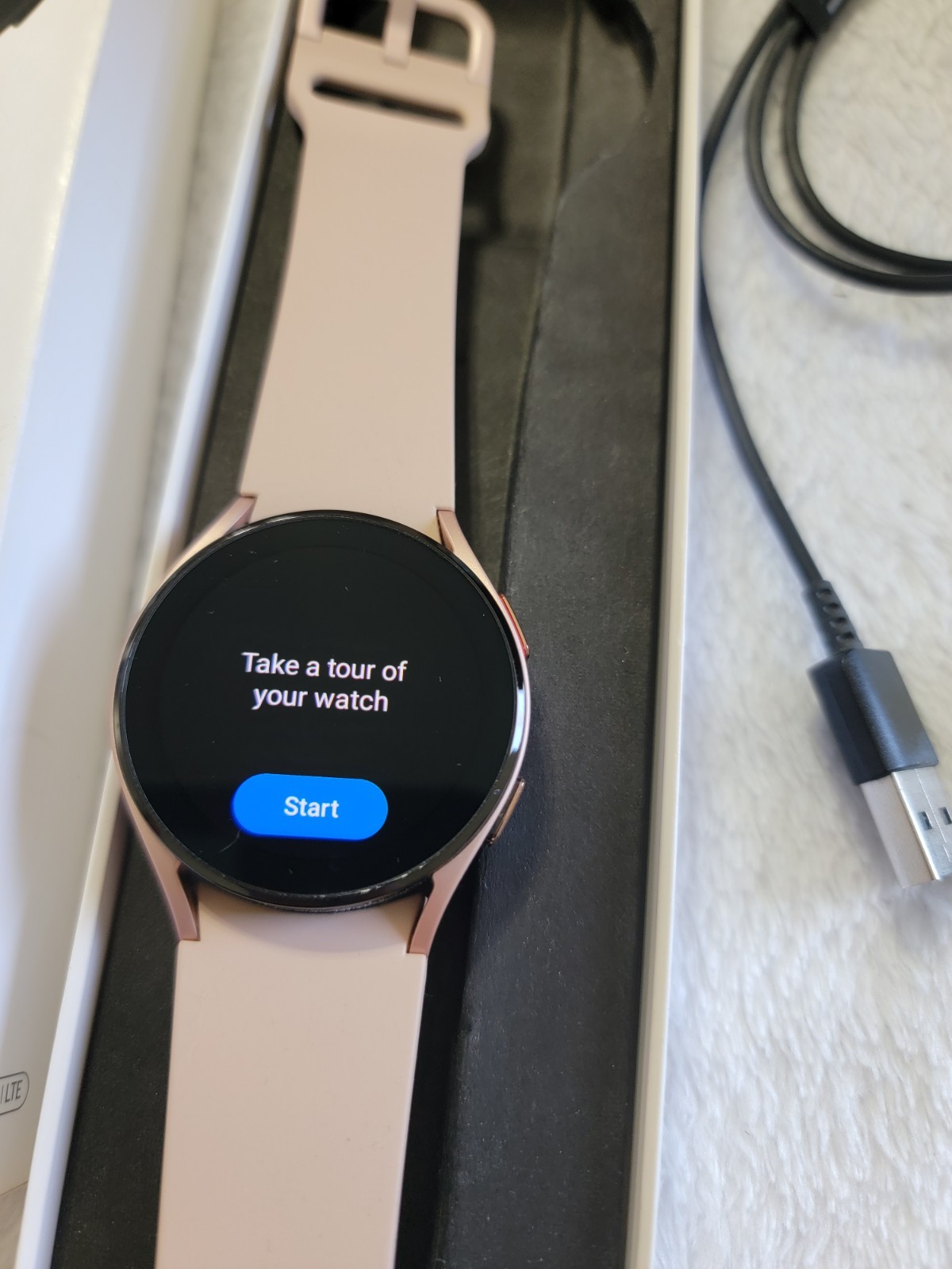 Samsung Galaxy Watch4 SM-R865 40mm Aluminum Case Band Pink Gold *see Description