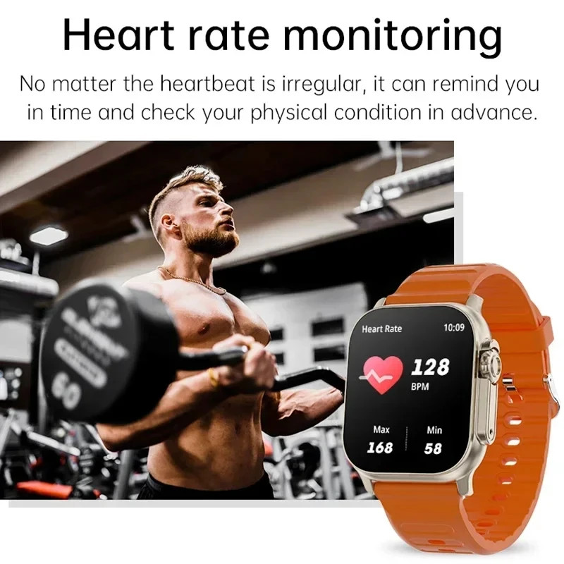 2026 New Men Smart Watch 2.01 Inch HD Screen Bluetooth Call Health Fitness Track