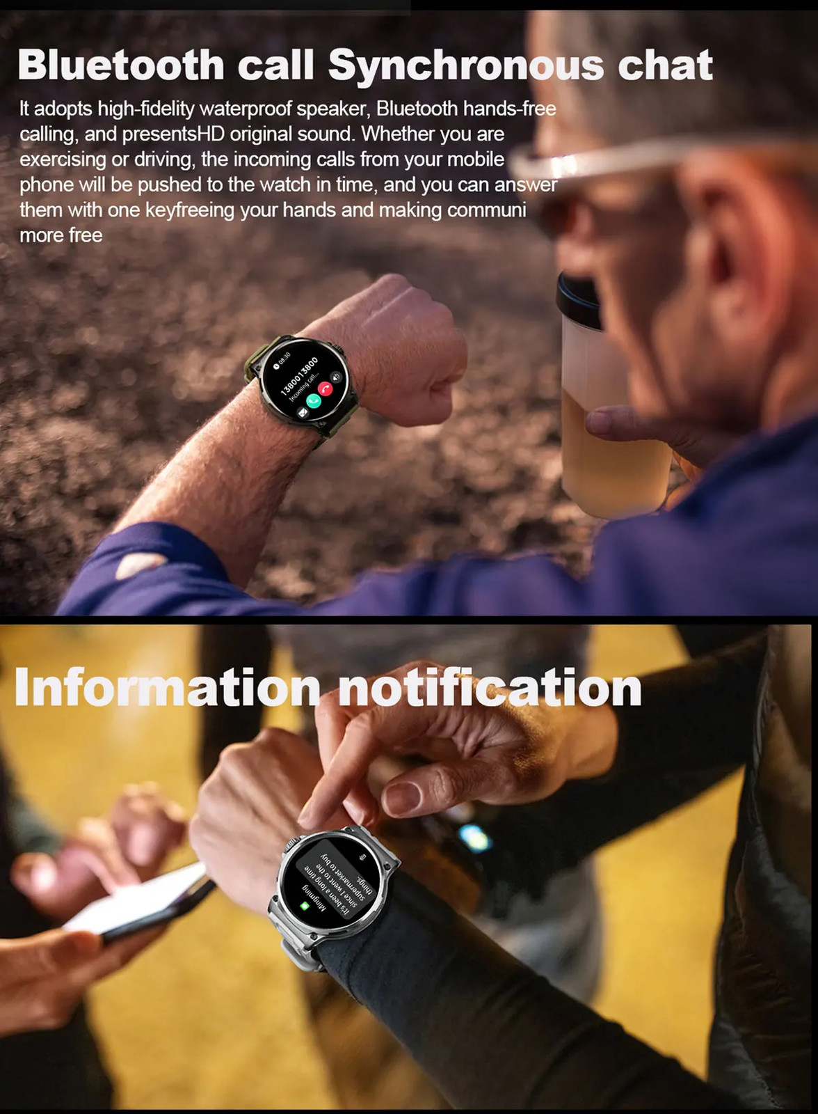 100+ Sports Modes Smart Watch Outdoor Bluetooth Call HD Screen Fitness