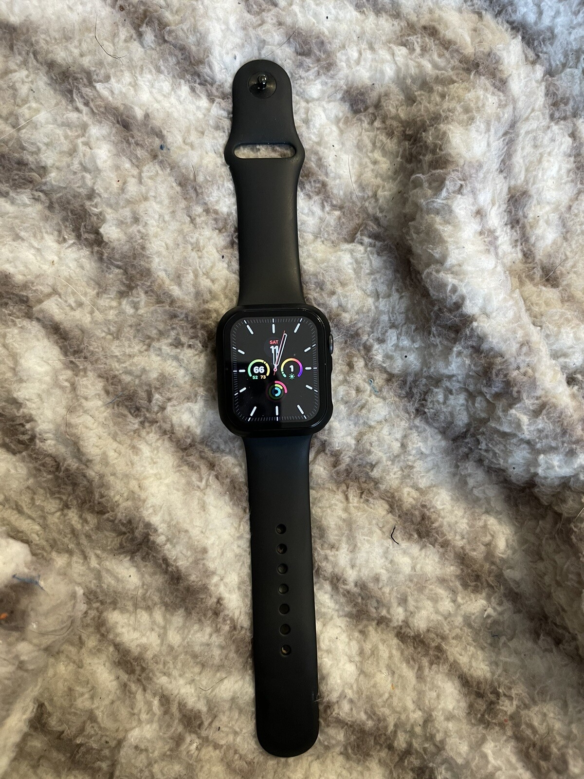Apple Watch Series 6 44mm Space Gray Aluminum Case with Black Sport Band -…
