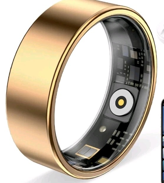 Govllfoz Smart Ring Pro, For I Phone And Android. Gold Size 11….U
