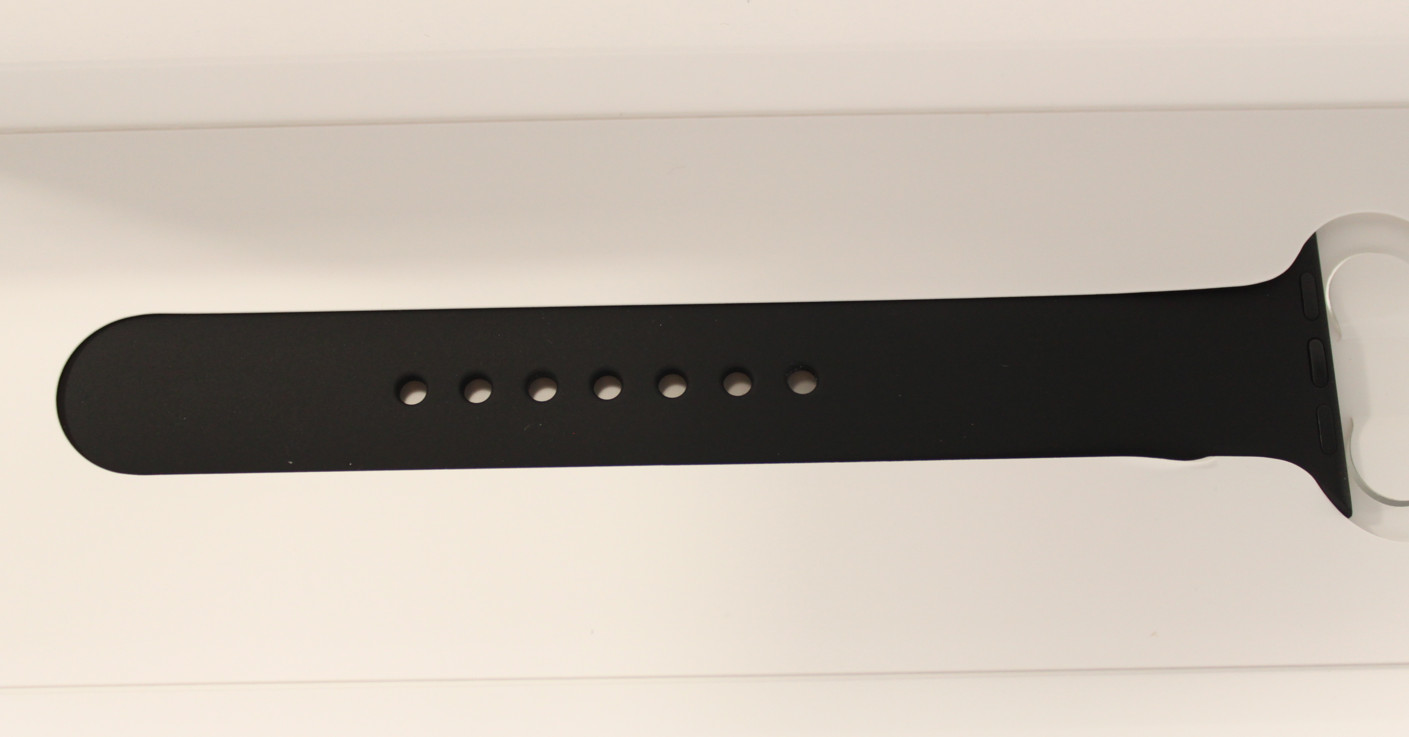 Apple Watch 38 MM Case White Box Sport Band Black w/ Papers Box 1 Strap NO WATCH