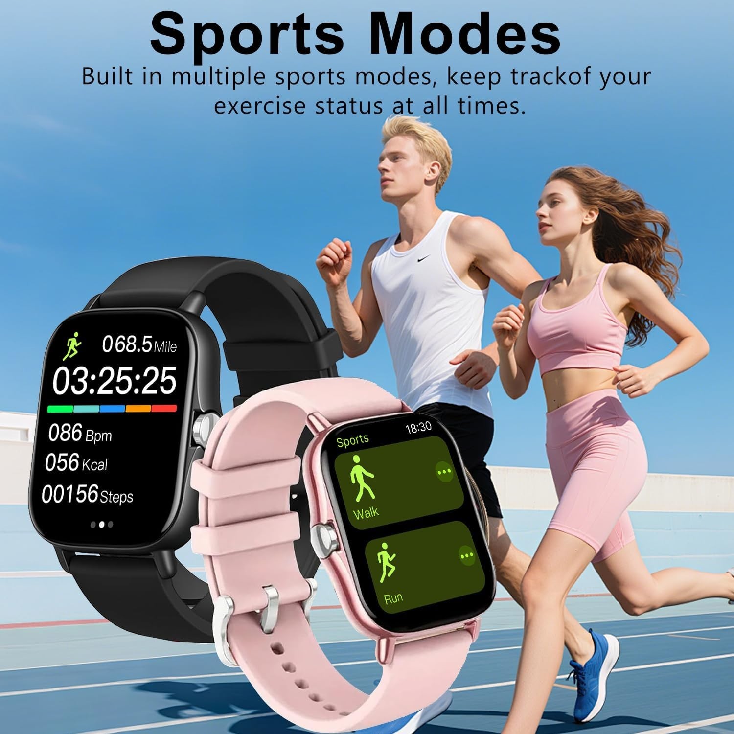 Smart Watch, 1.81″ Upgraded Full Touchscreen Smart Watch for Android iPhones …