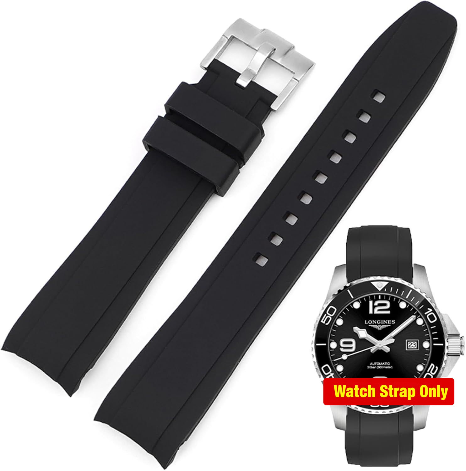 Durable Waterproof Silicone Strap for 18mm 20mm 22mm Watches – Universal Fit