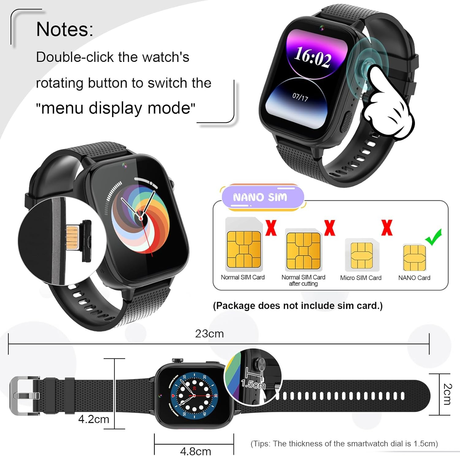 4G Kids Smart Watches Girls Gifts Age 3-12, Smart Watch for Kids with 47 Games,