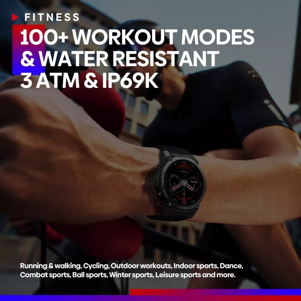 Zeblaze Vibe 7 PRO Hi-Fi Bluetooth Call 1.43″ Amoled 3ATM Rugged Smartwatch