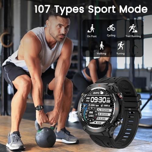 Military Smart Watch with GPS Tracker, Pressure/Altitude/Compass, Rugged