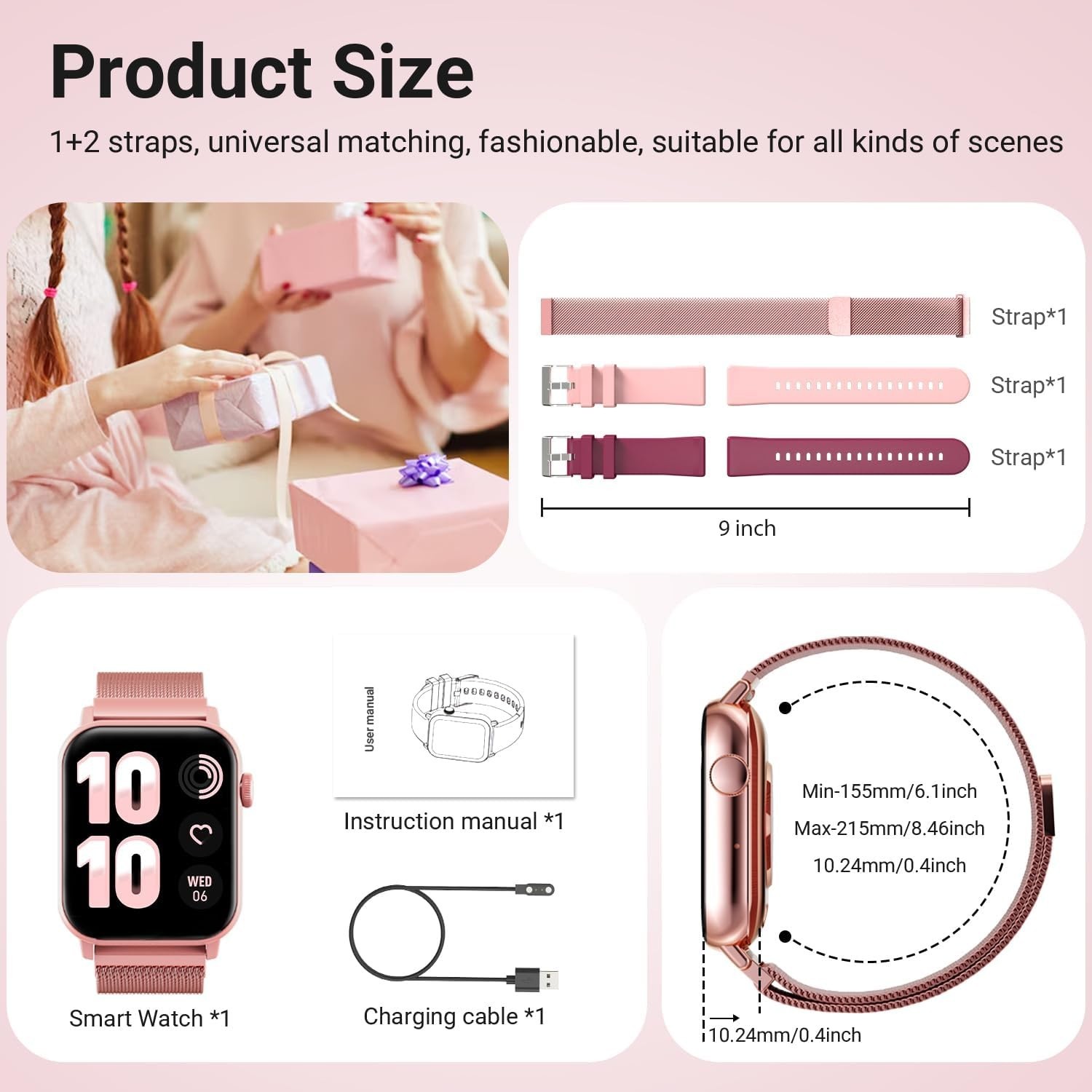 Waterproof Fitness Tracker for Women – 120+ Sport Modes, Heart Rate Monitor