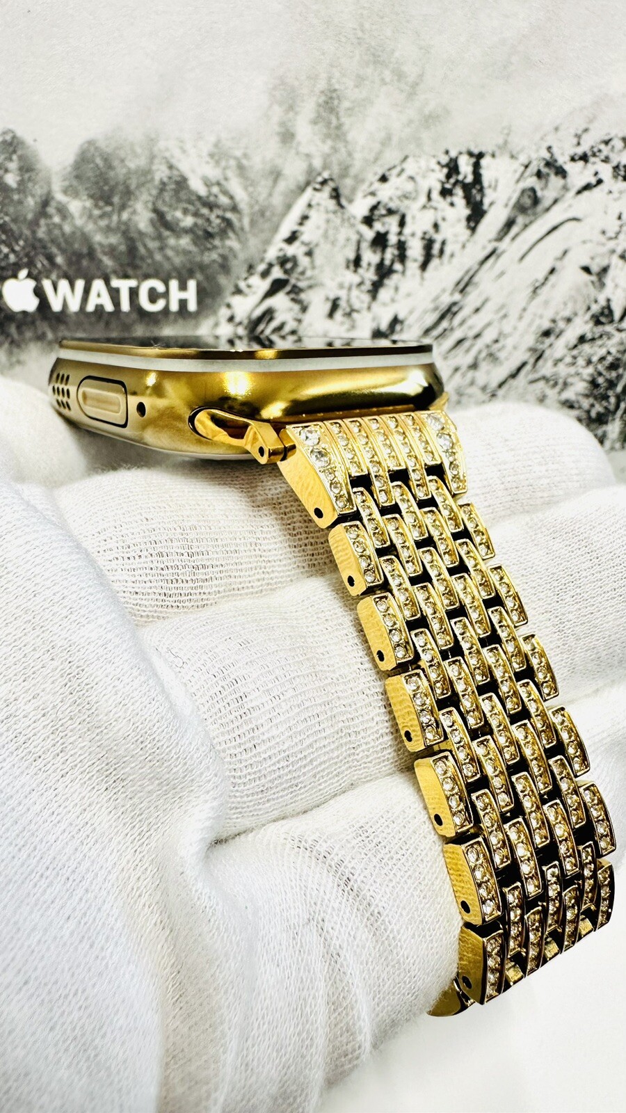 Apple Watch ULTRA 3 49mm GOLD Anodized Titanium Gold Plated Link Band