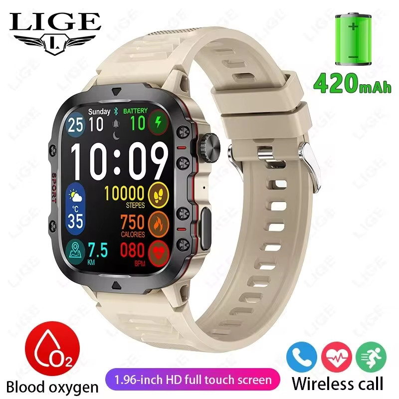 Waterproof Smart Watch for Men & Women (Answer/Make Calls) Voice Assistant 2025