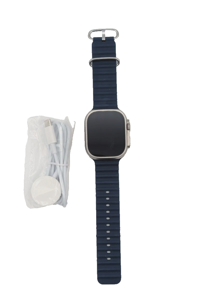 Apple Watch Ultra 2 Natural Titanium Case with Blue Ocean Band – READ