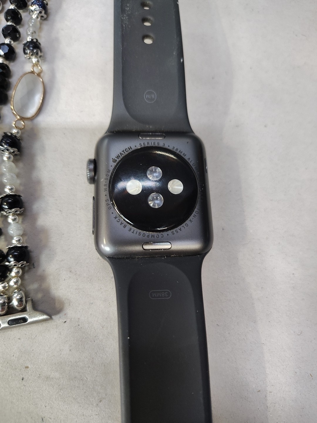 Apple Watch Series 3 38mm Space Gray Aluminium Case with Black Sport Band (GPS +