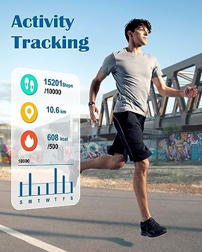 Smart Watches for Men Women (Answer/Make Calls) Compatible with Black