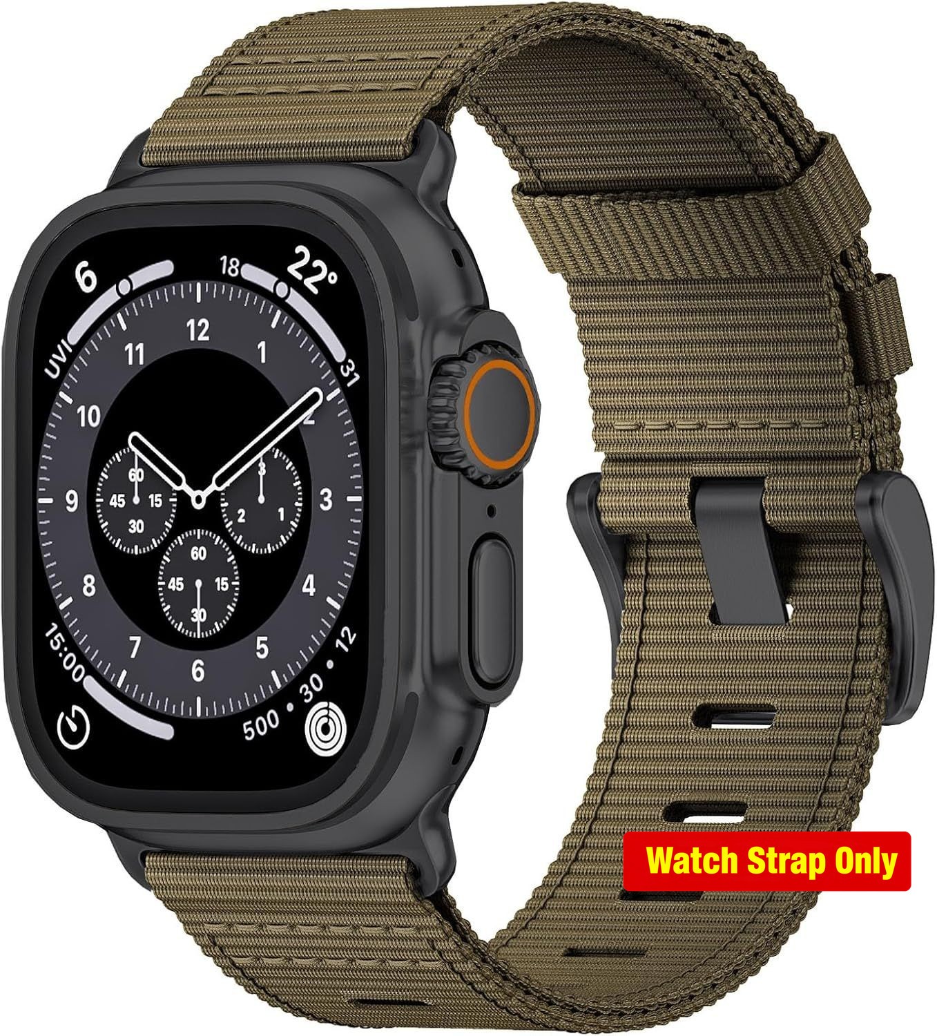 Breathable Adjustable Nylon Band for Apple Watch Ultra 49mm, Compatible Strap