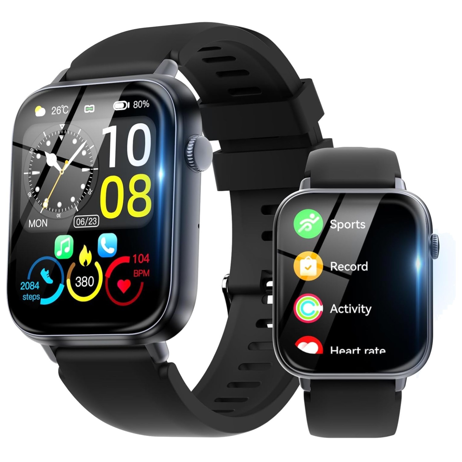 Rugged Smart Watch Bluetooth Heart Rate BP Sleep Monitor Sport Watch Waterproof