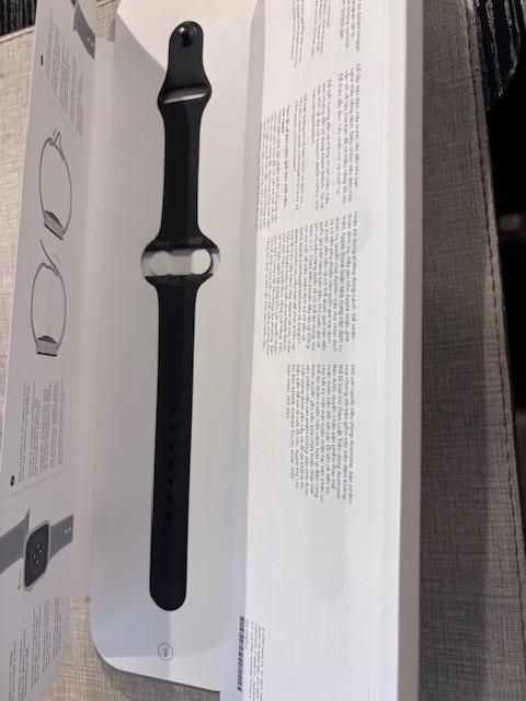 Apple Watch Series 7 41mm Aluminum Case and Black Sport Band, 87% Battery Life