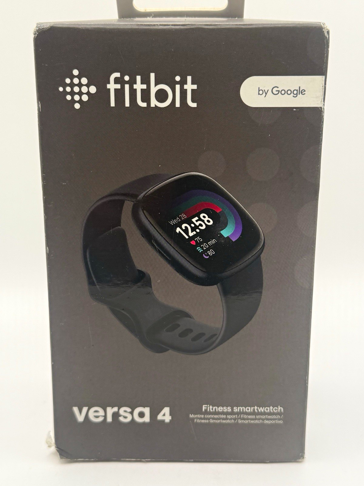Fitbit Versa 4 40mm Black Aluminum Case Black Silicone Band iOS/Android