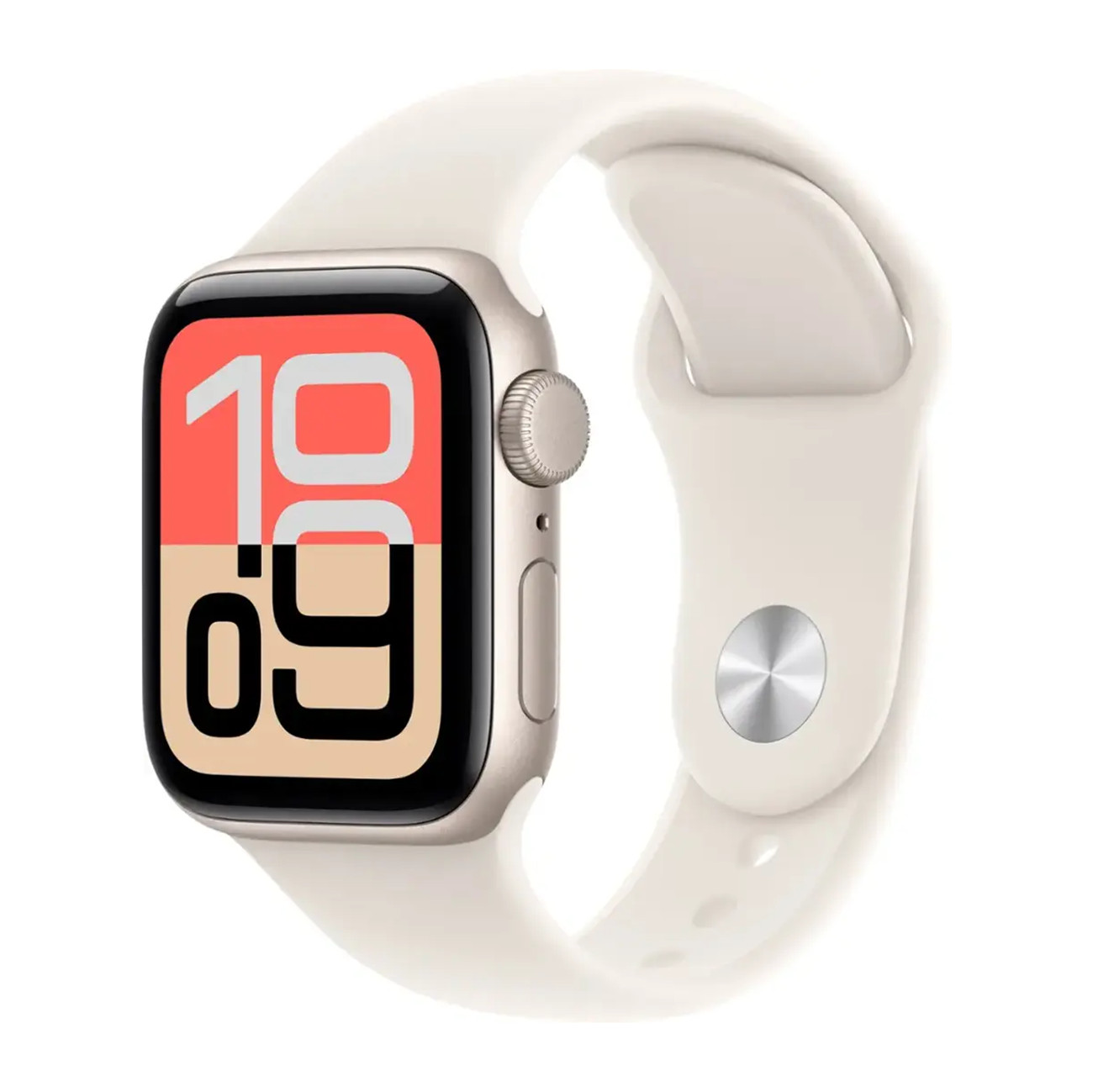 Apple Watch SE 3 44mm GPS Starlight Aluminum Case w Sport Band M/L MEHJ4LW/A
