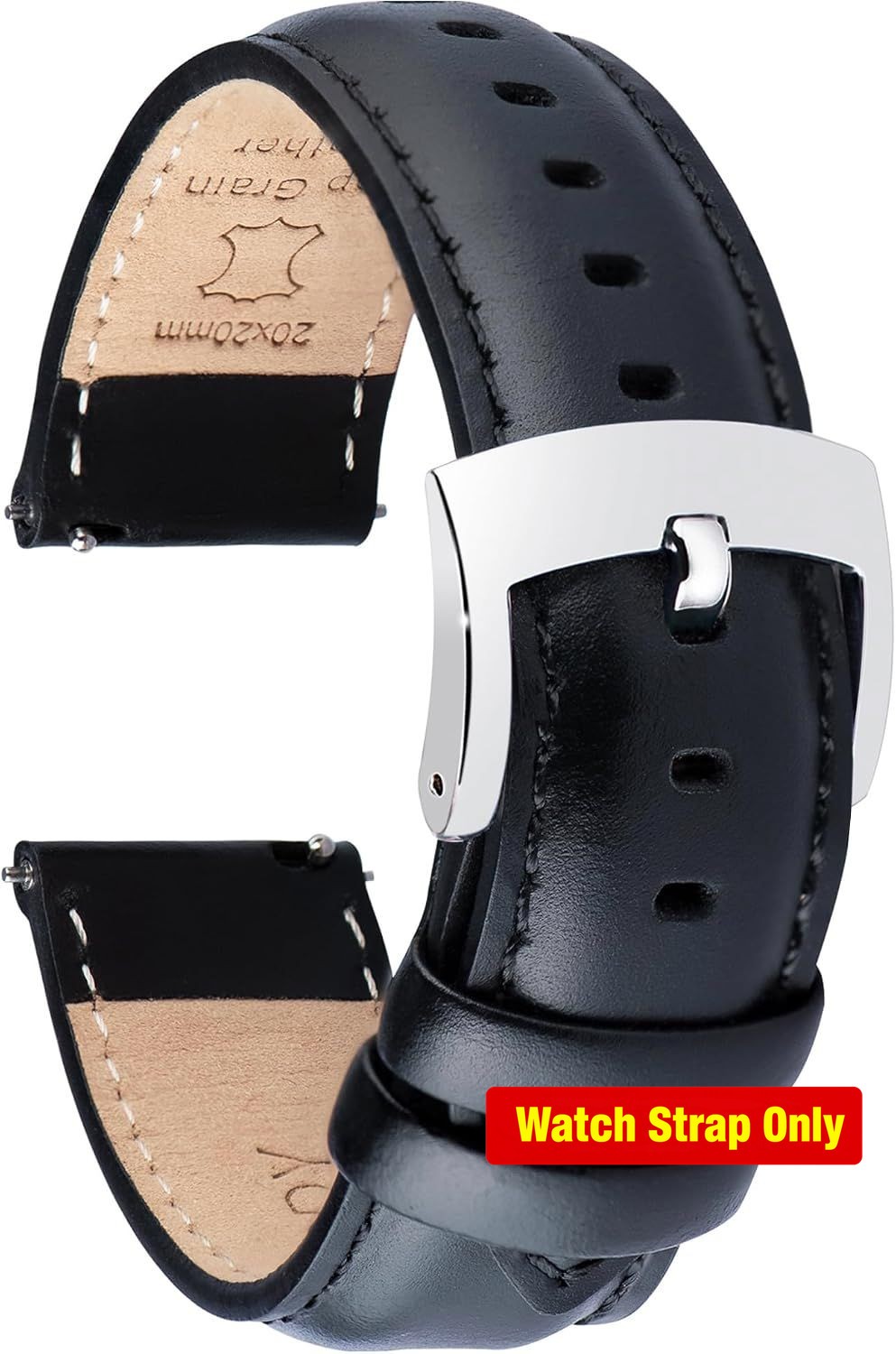 Strap Only For Watch & Smartwatch 18mm-22mm Leather Quick Release