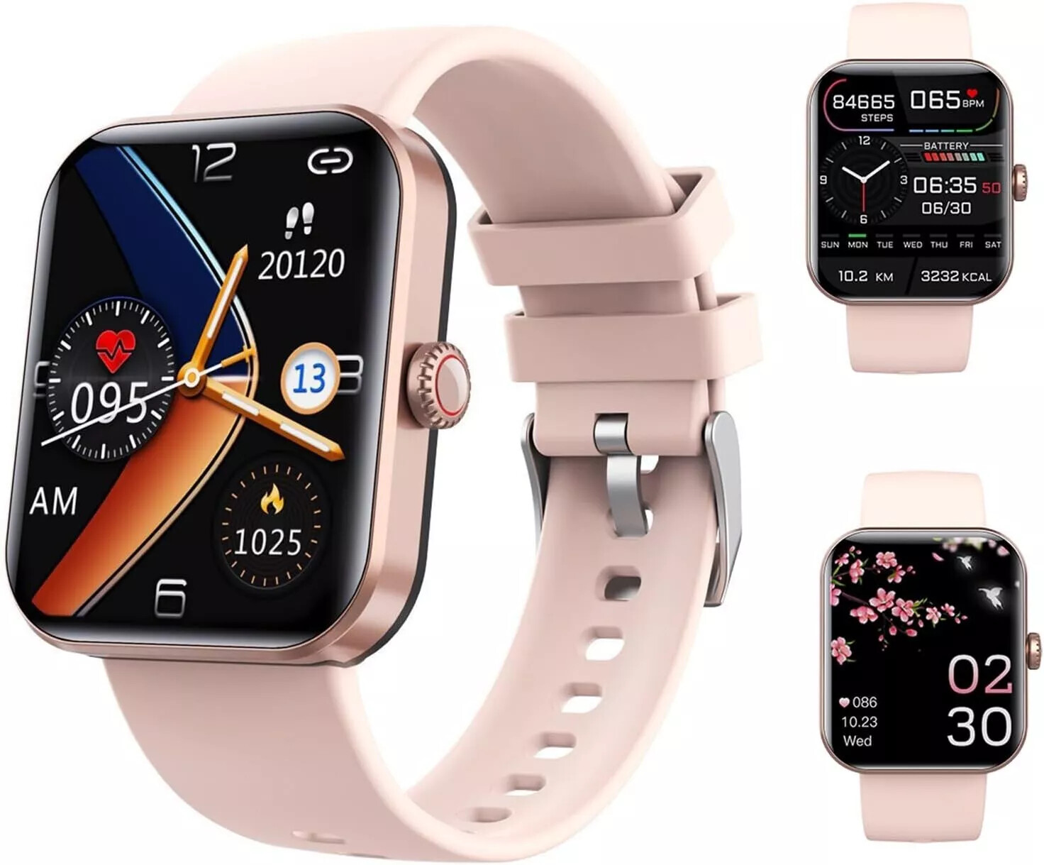 Smart Watch Women Men with Blood Pressure, Blood Oxygen Monitor Fitness Tracker