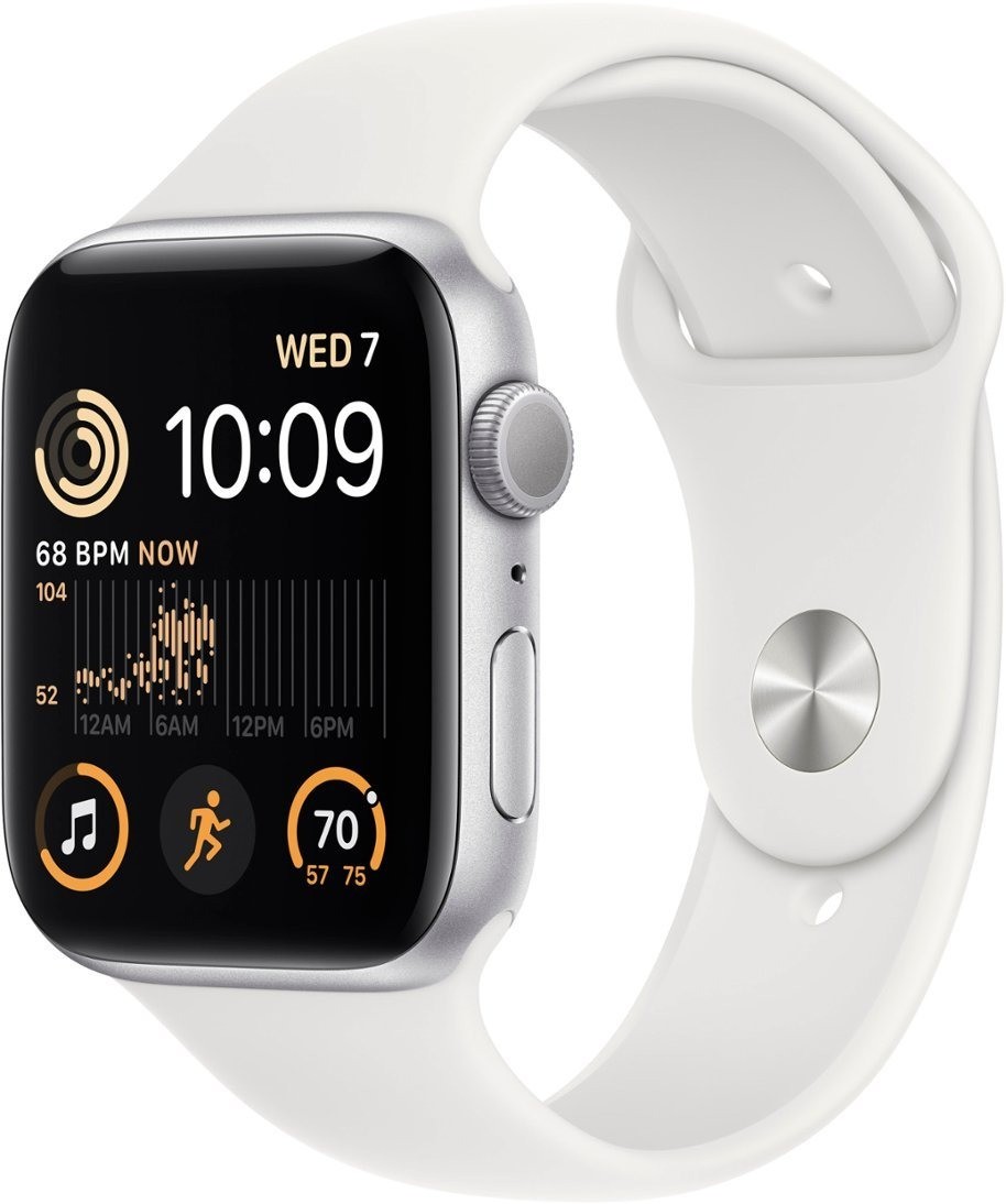 Apple Watch (GPS+LTE) Series SE 2nd Gen 44MMAluminum Case White Sport Band