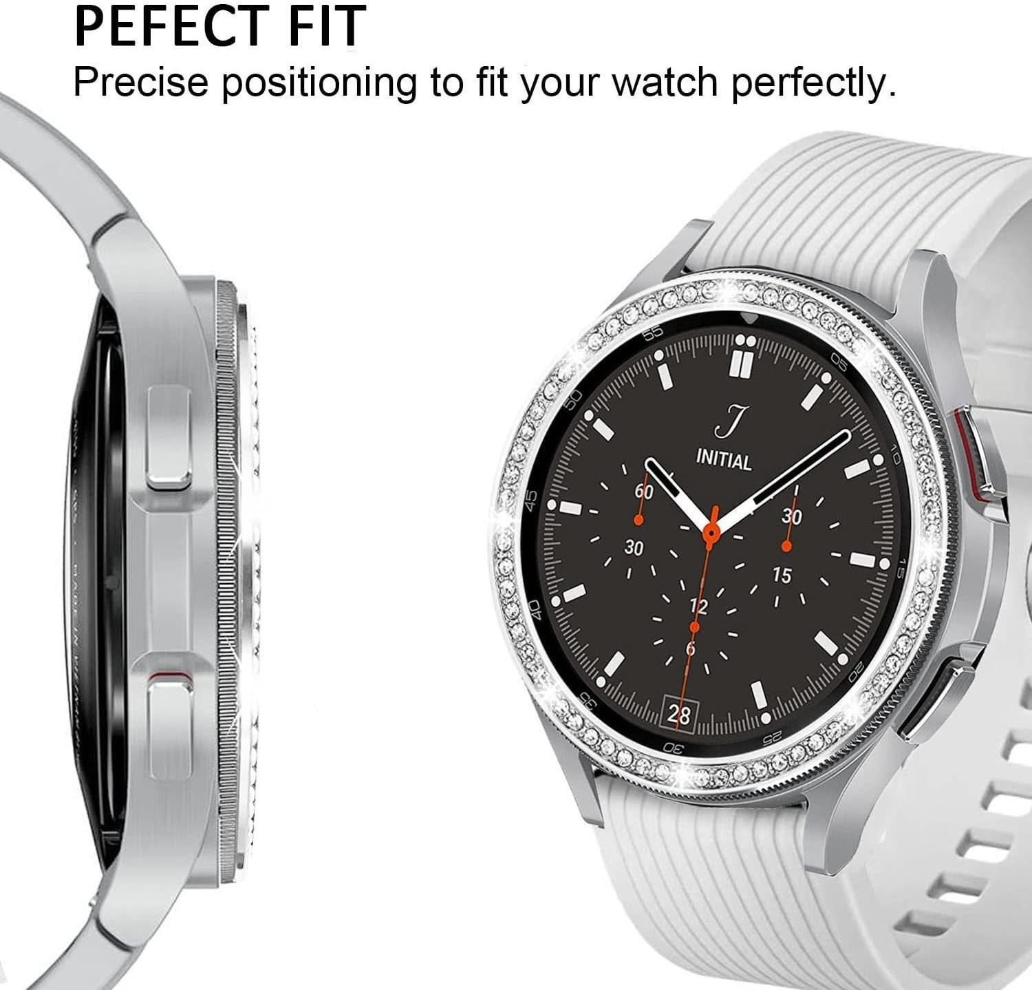 Bling Diamond Bezel Cover for Samsung Galaxy Watch 4 Classic 42mm, Gear Sport