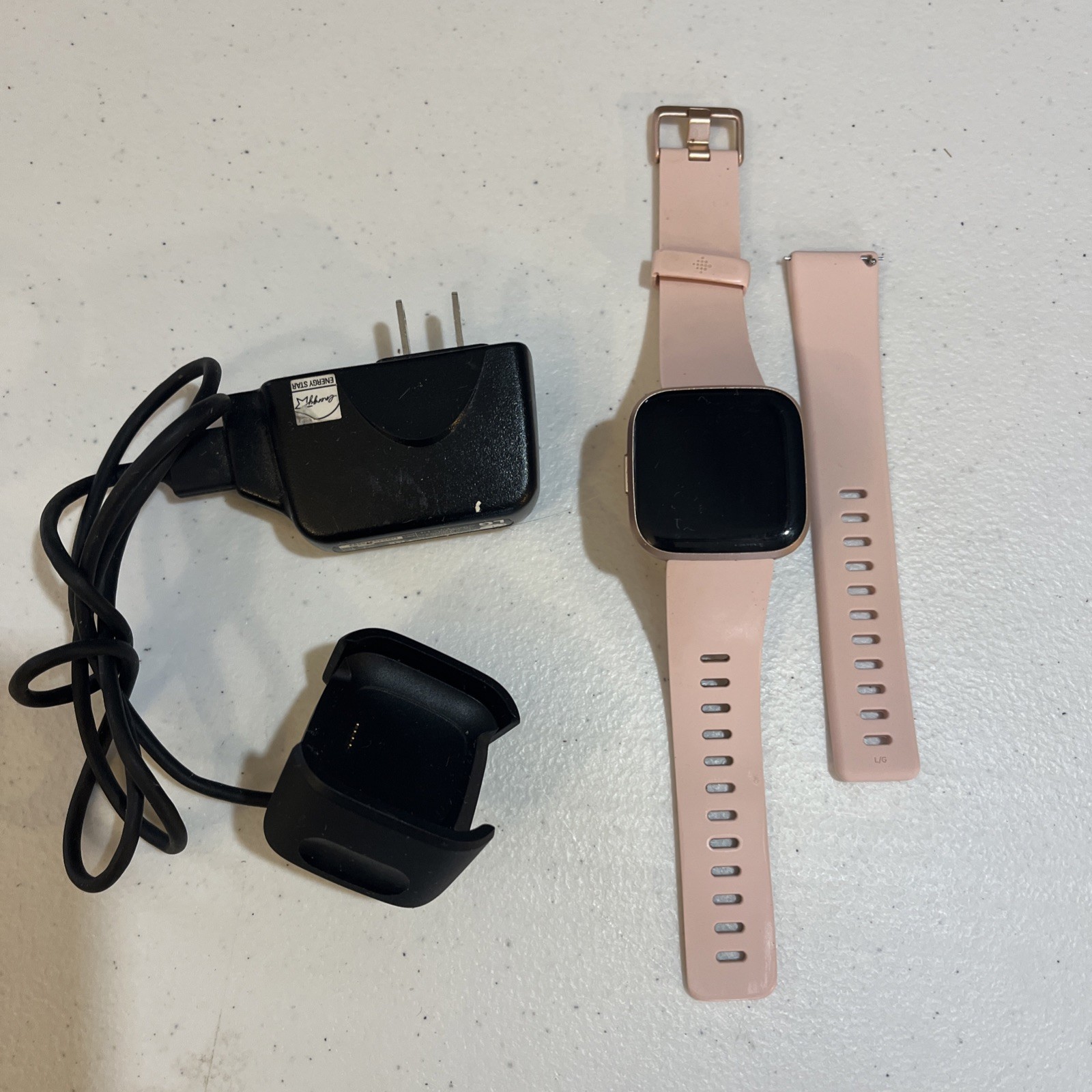 Fitbit Versa 2 – Health & Fitness Smart Watch Copper Rose / Pink Band FB507