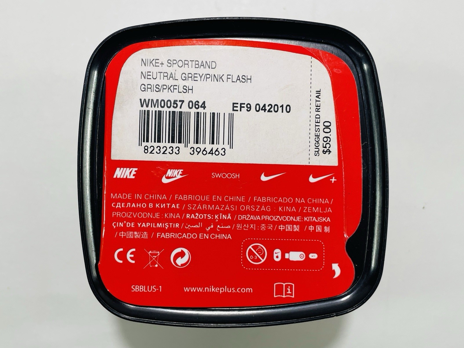 New Nike+ Sports Band Pedometer Shoe or Watch Tracker White Pink Water Resistant