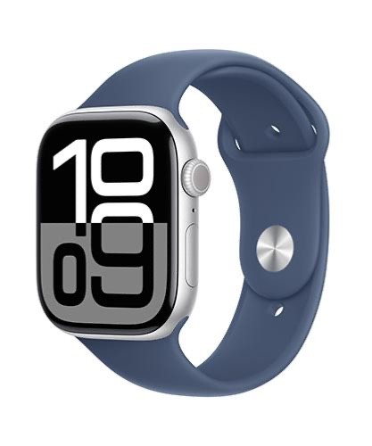 Apple Watch Series 10 GPS 46mm – Denim Sport Band M/L – NEW OPEN BOX