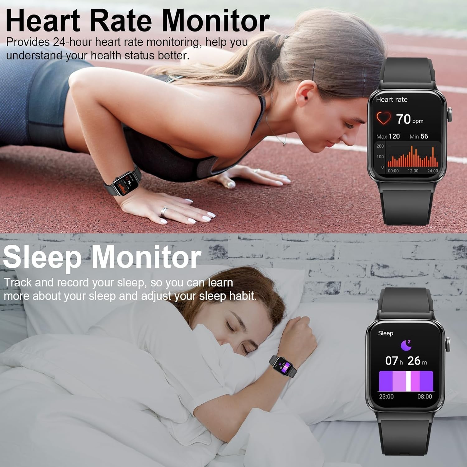 Women’s Smart Watch Bluetooth SmartWatch For Apple iPhone iOS and Android
