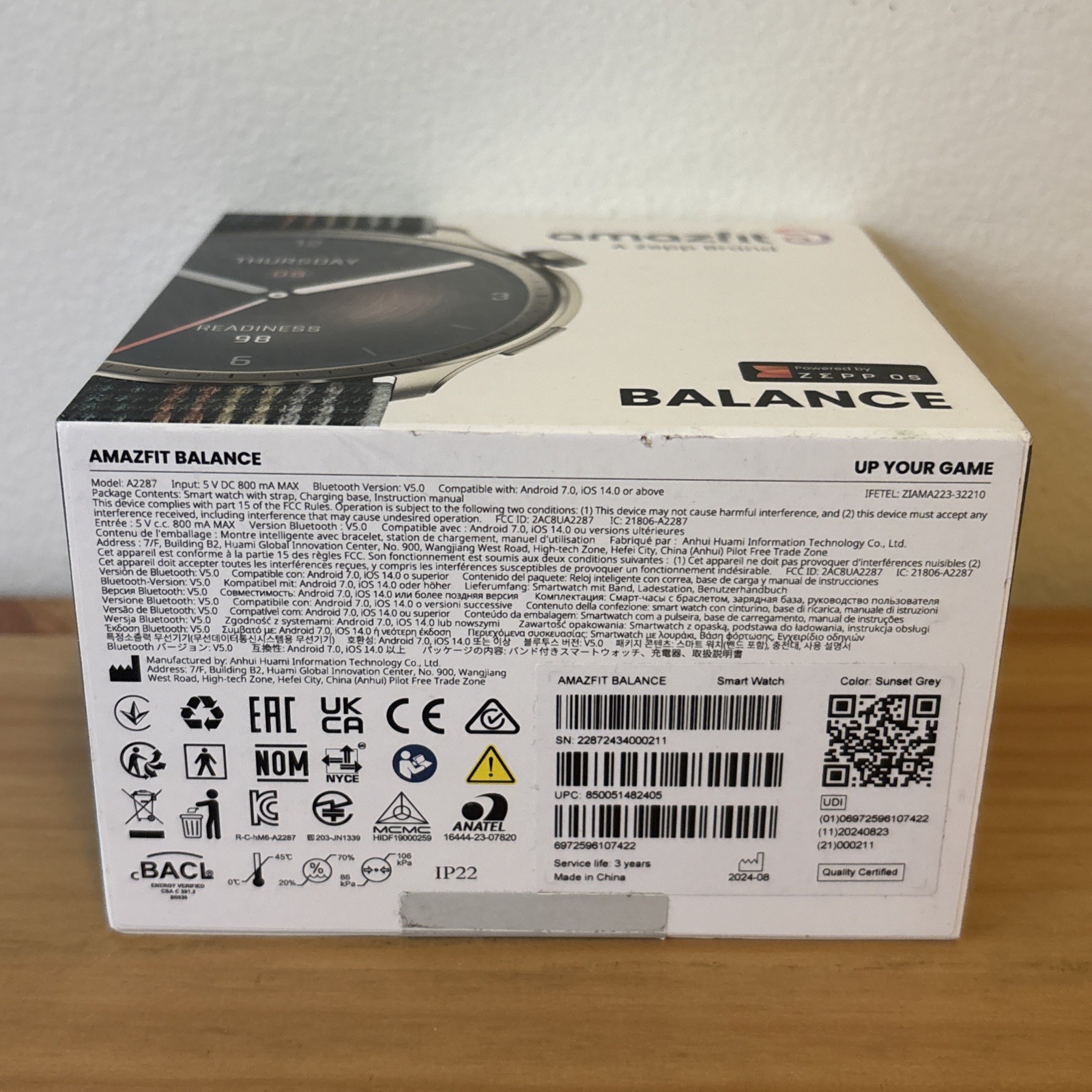 Amazfit Balance Smart Watch w Body Composition Health GPS Step Track Brand New