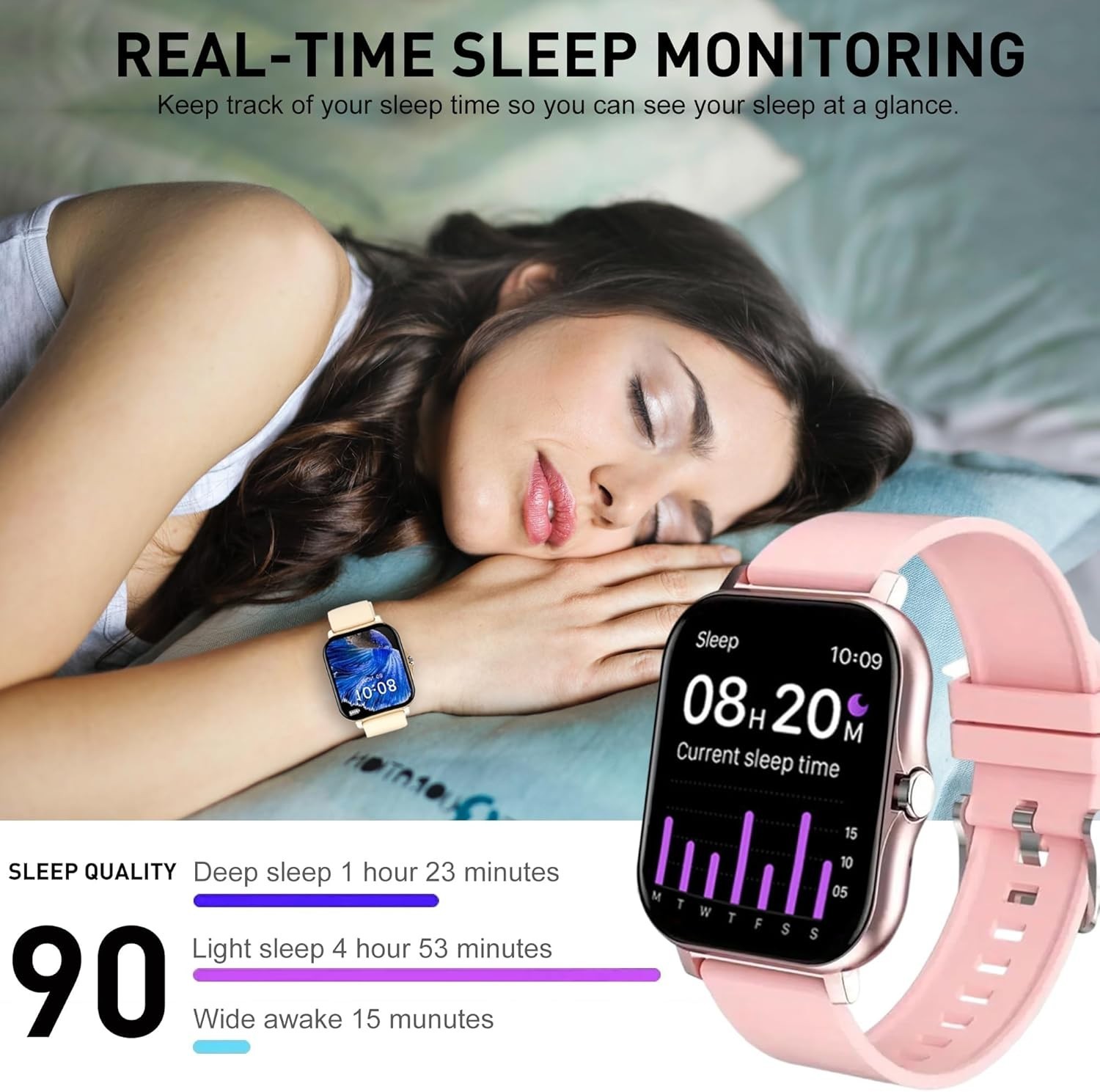 Smart Watch, 1.81″ Upgraded Full Touchscreen Smart Watch for Android iPhones …