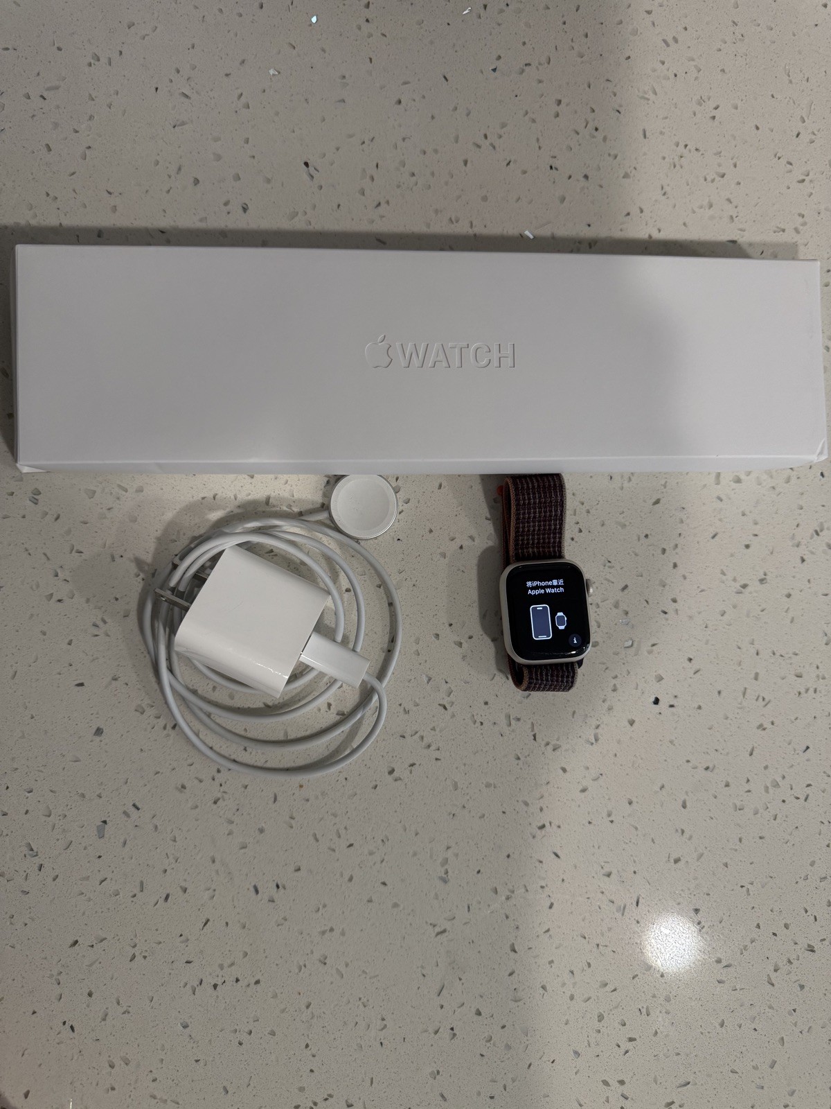 Apple Series 8 41MM Silver Aluminum Elderberry Sport Loop