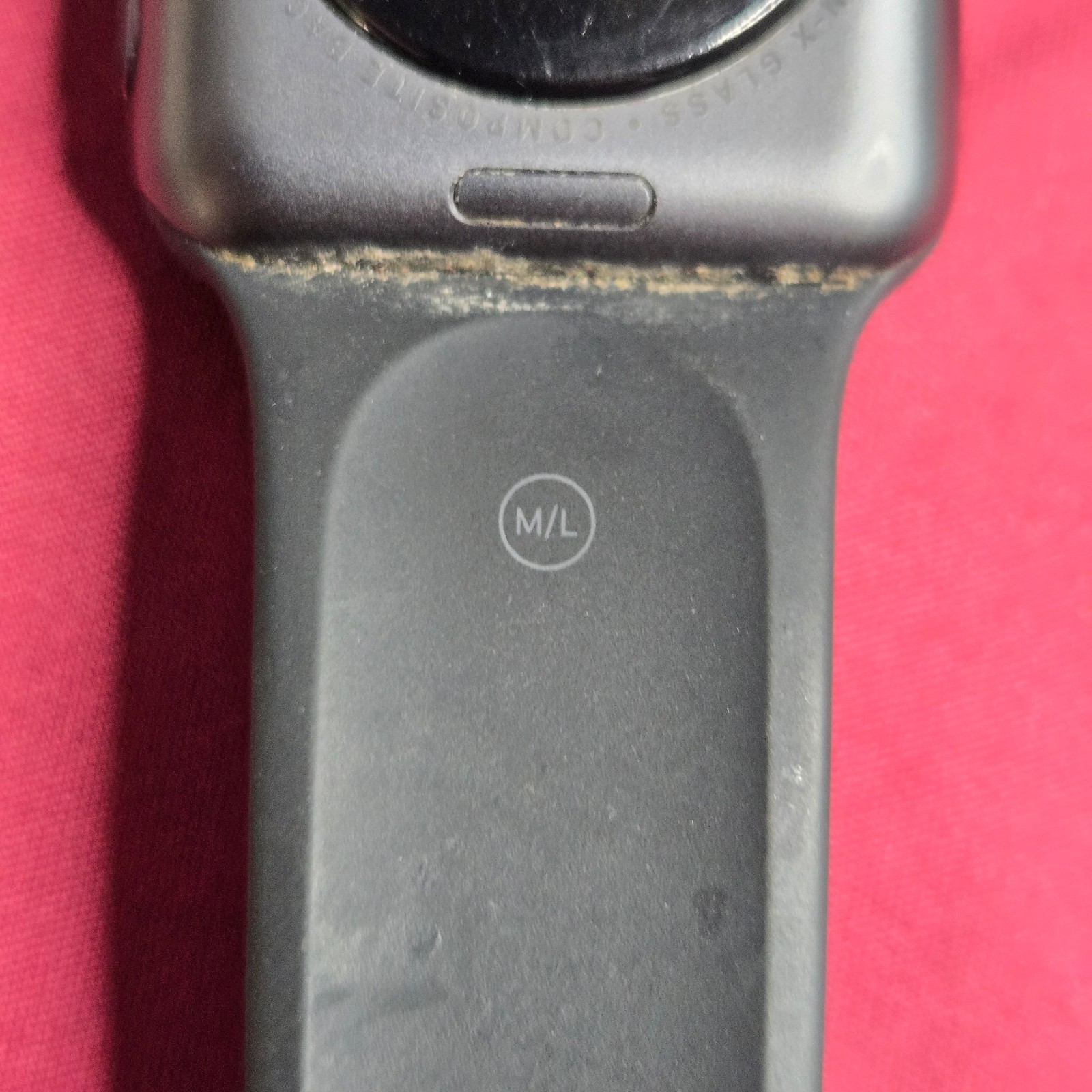 Apple Watch Series 3 38mm Space Gray Aluminum Black Band M/L A1858 For Parts