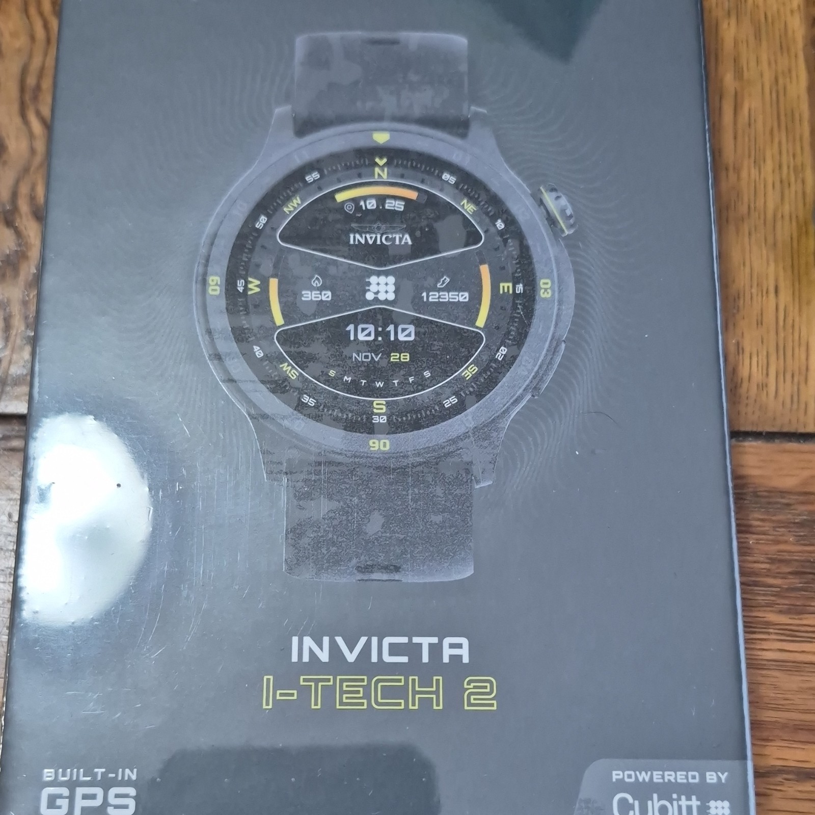 Invicta I-TECH 2-400 45mm Cubitt OS GPS 4GB Black Metal/White Silicone Band iOS