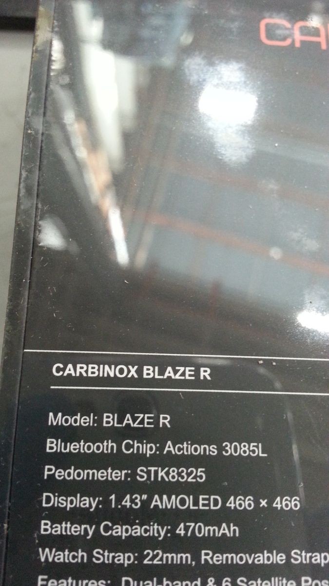 CARBINOX Blaze R GPS Smart Watch 43mm 150GB Black