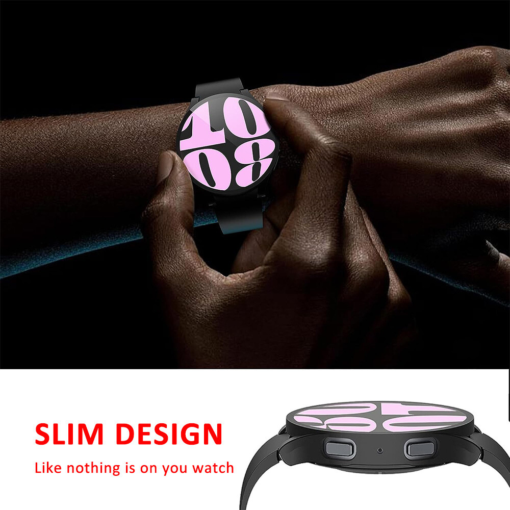 F Samsung Galaxy Watch 6 40/44MM Hard Case Tempered Glass Screen Protector Cover