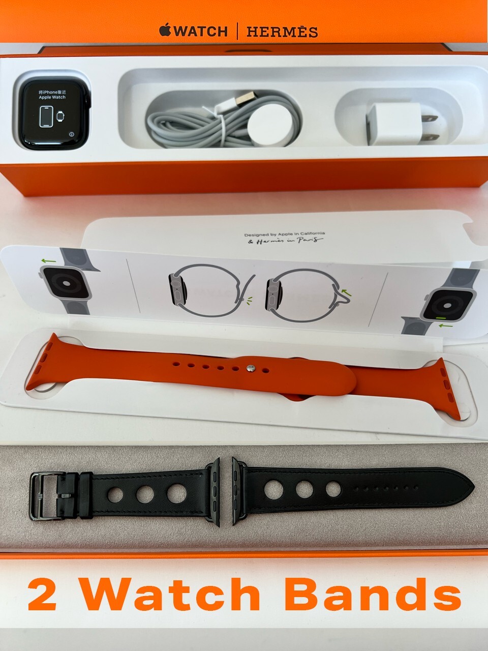 Apple Watch Series 6 Hermes 44mm 2 Bands AUTHENTIC with All Packaging and Manual