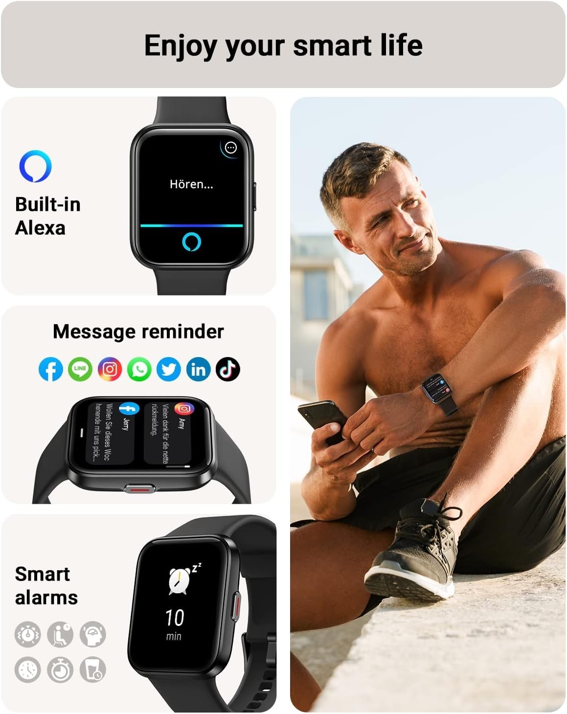 Smart Watch for Women w/ Alexa, Call Answering, Fitness Tracker Android/iPhone