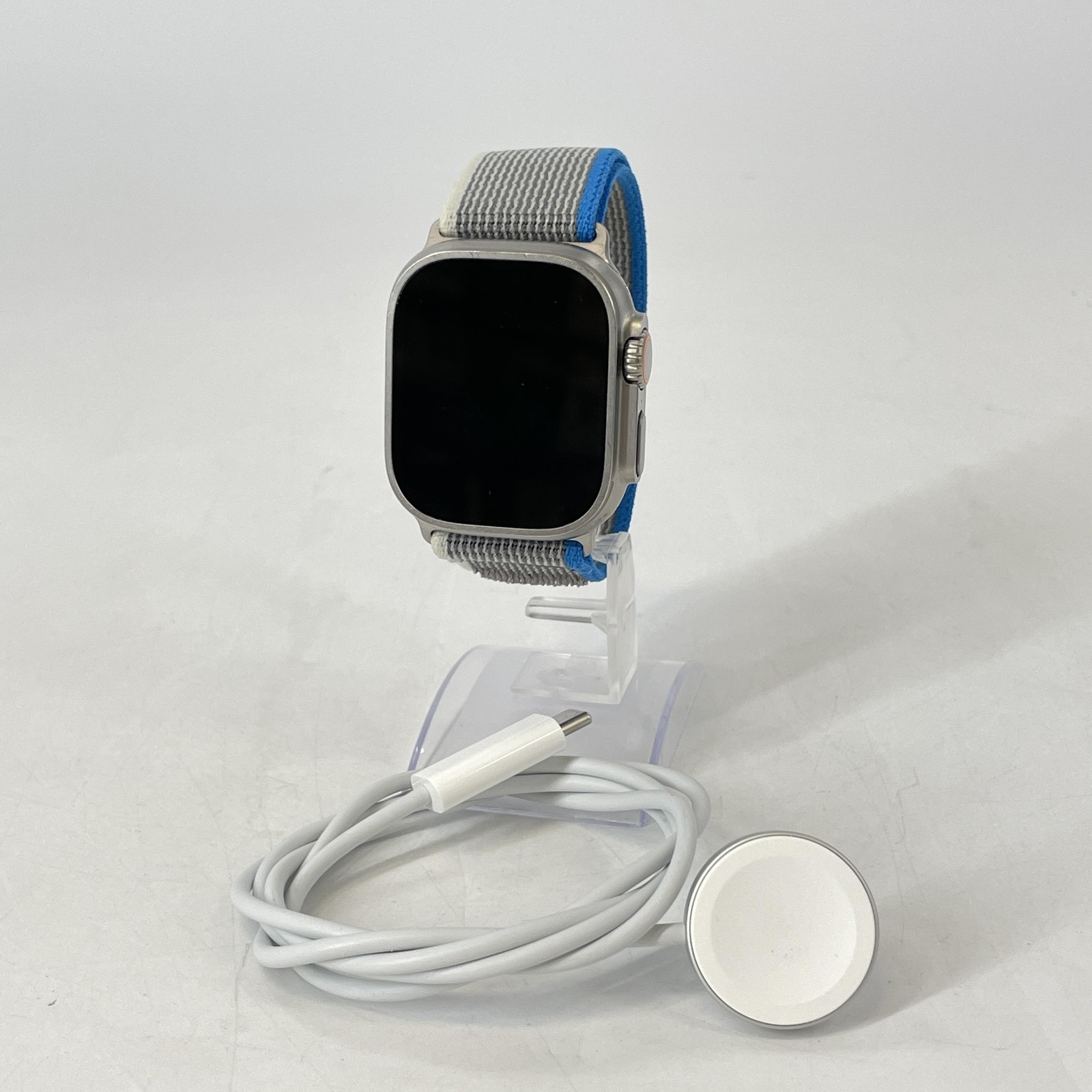 Apple Watch (Ultra) 49mm Titanium (LTE) w/ Anchor Gray Alpine Loop – Excellent