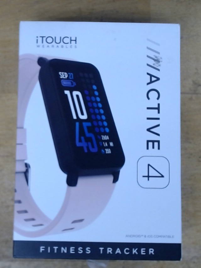 NEW iTouch Active 4 Unisex Blush Smartwatch Fitness Tracker TC4S01-G12