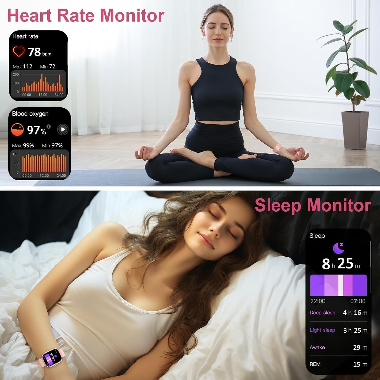 Reloj Inteligente De Pulsera Con Bluetooth Para Mujer Android / iOS iPhone 2026