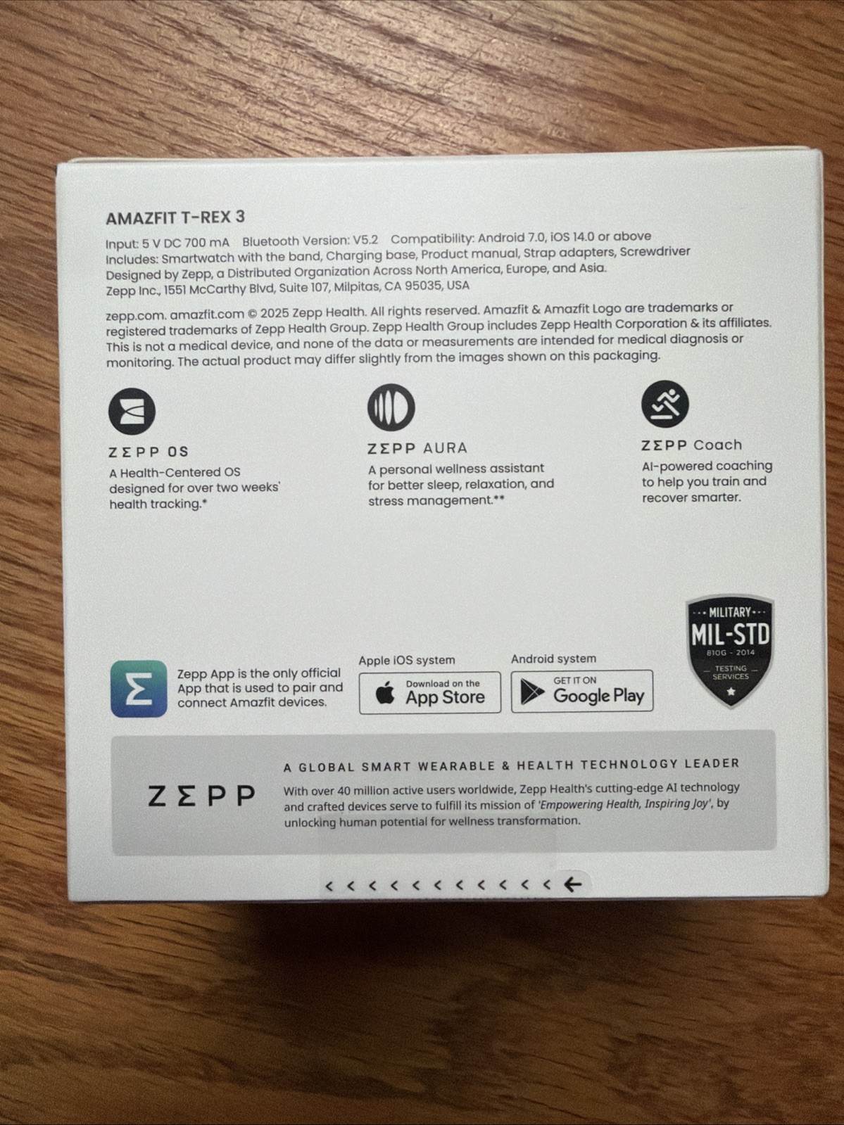 *NEW* Sealed Amazfit T-Rex 3 48.5mm Fitness Smart Watch w/ Voice Control Onyx