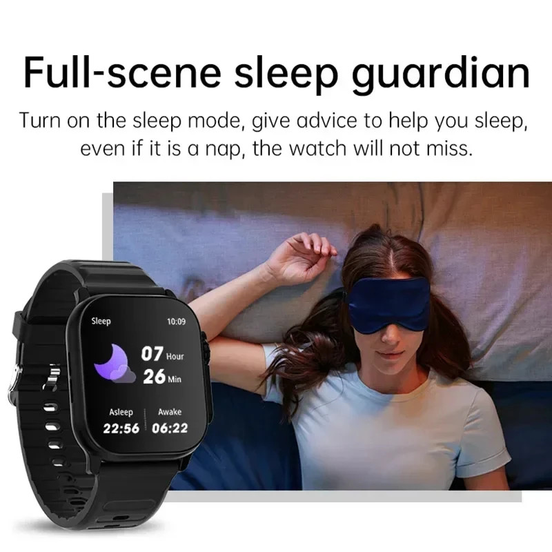 2026 New Men Smart Watch 2.01 Inch HD Screen Bluetooth Call Health Fitness Track