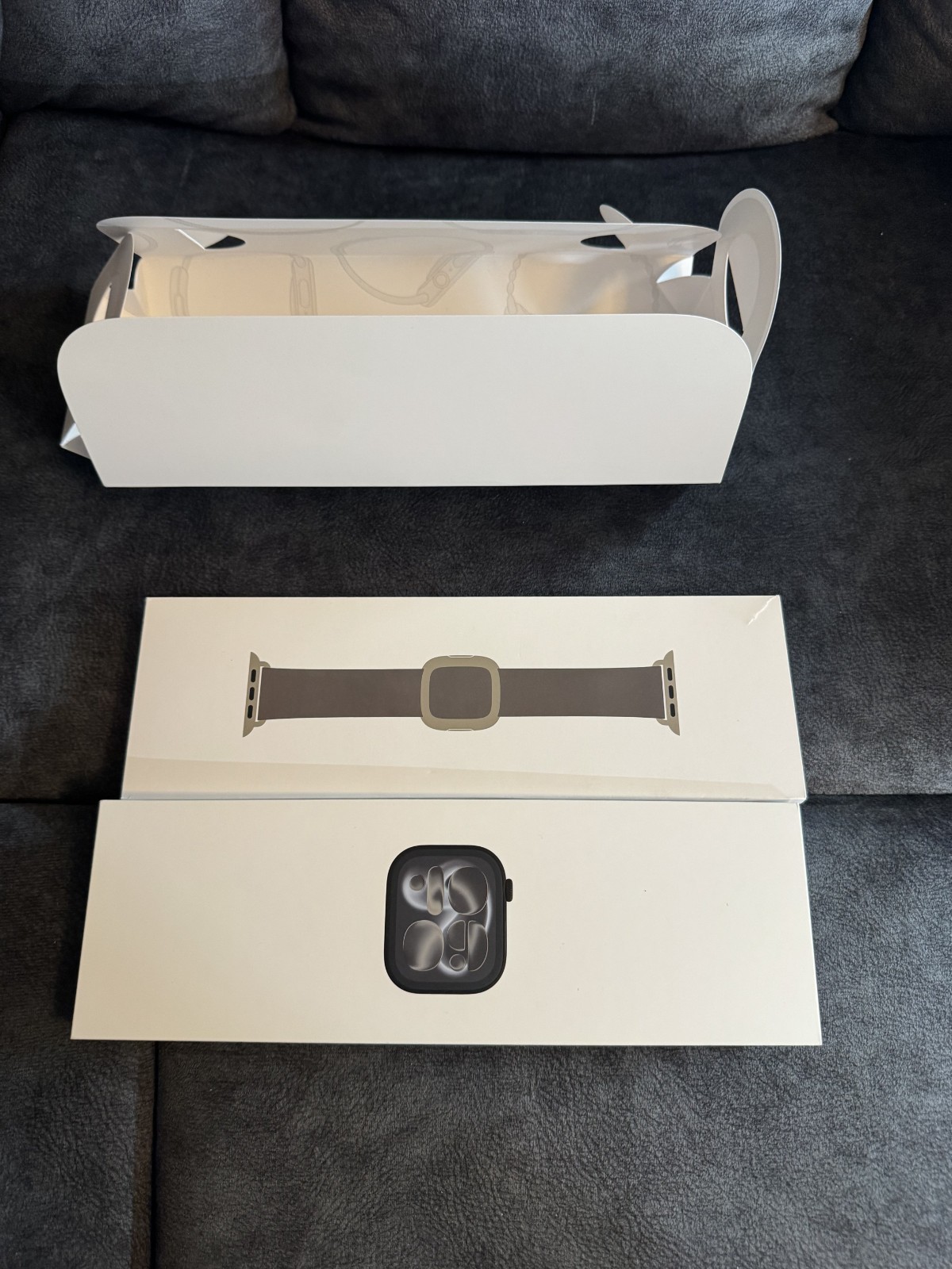 Apple Watch Series 11 GPS, 42mm Jet Black Aluminum Case with Sage Gray BandSMALL