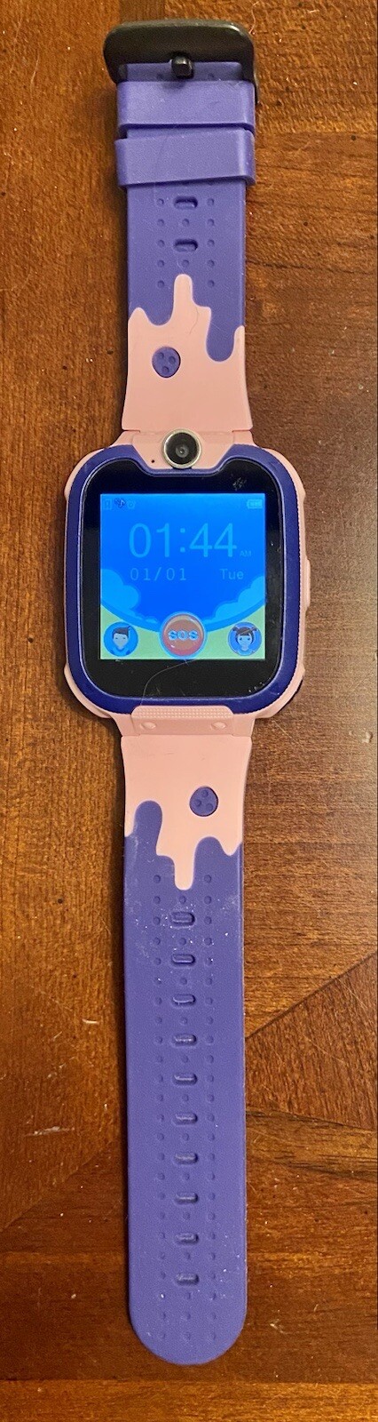 Kids Smartwatch Fits To 8” Wrists Uses SIM Makes Calls Camera Charges With USB