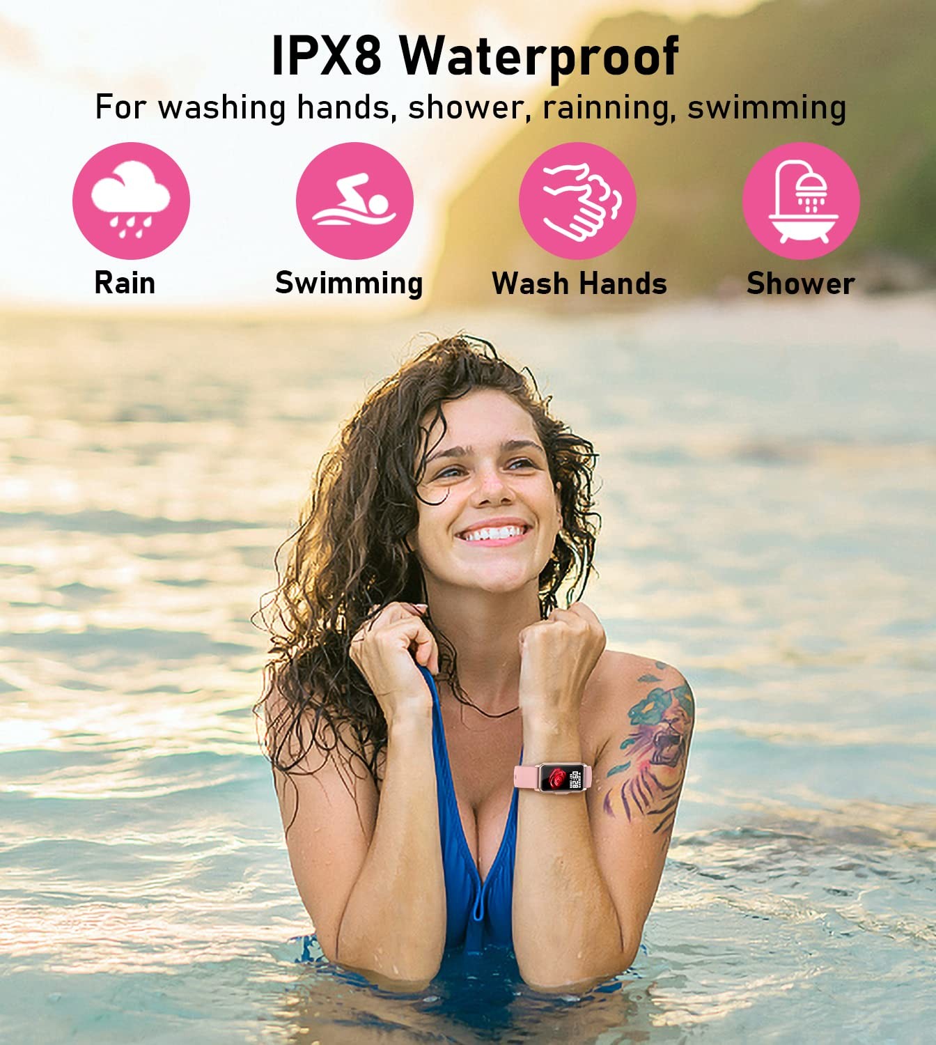 Mindrose Smart Watch Health Fitness Tracker 24/7 Heart Rate Blood Oxygen Blood