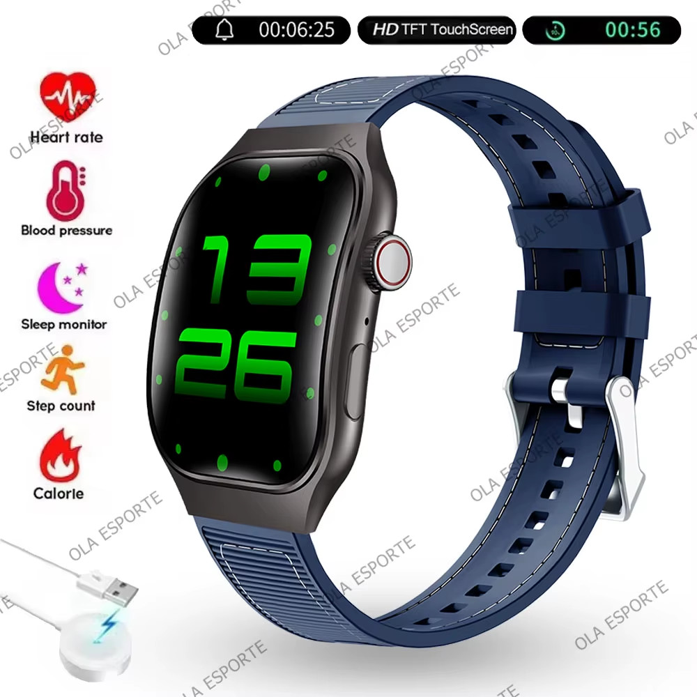 Bluetooth Smart Watch for Men with ECG/PPG Health Monitor and Curved Screen