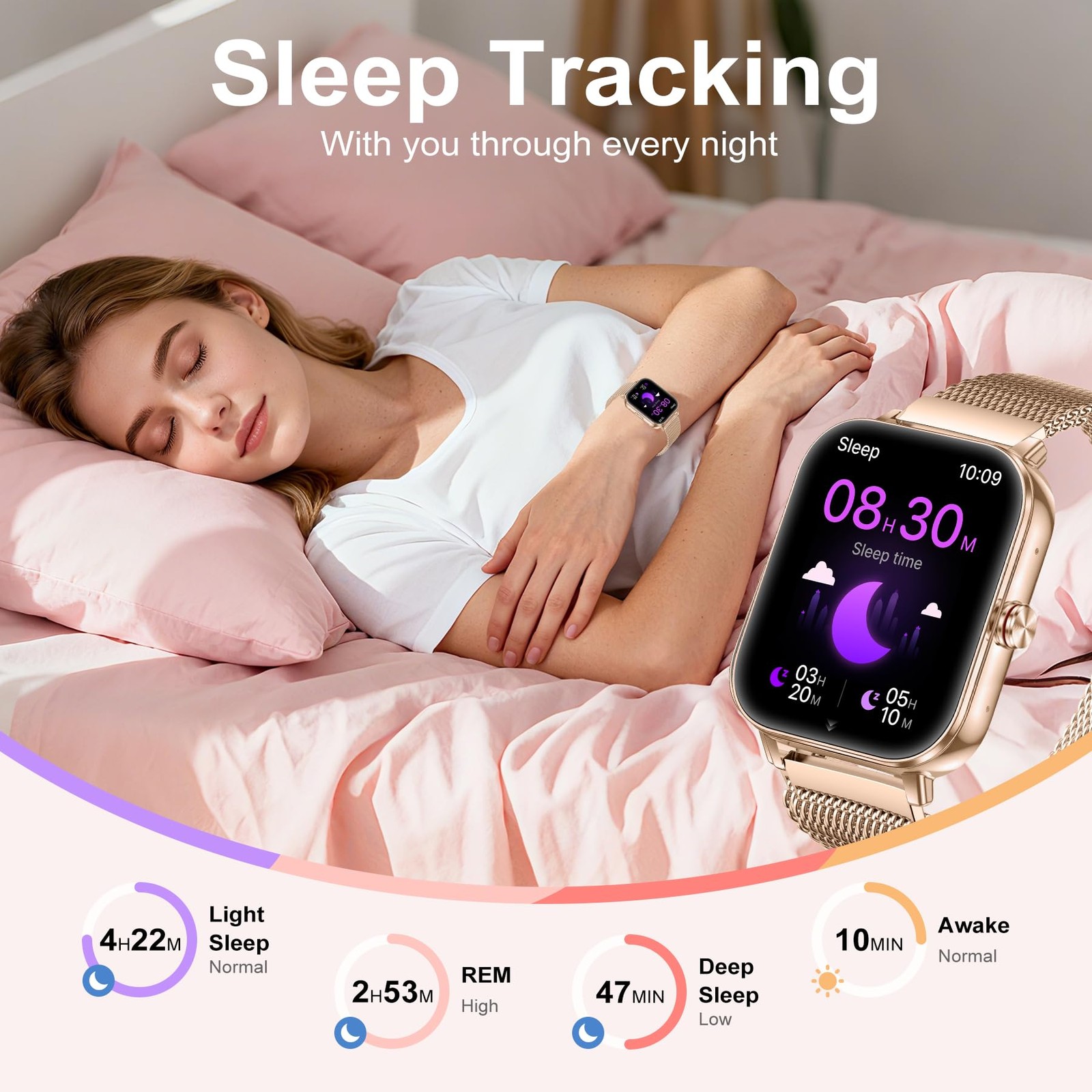 Lefitus Smart Watches For Women 1000Mah Battery Lasts 20 Days 1.85Hd Smart